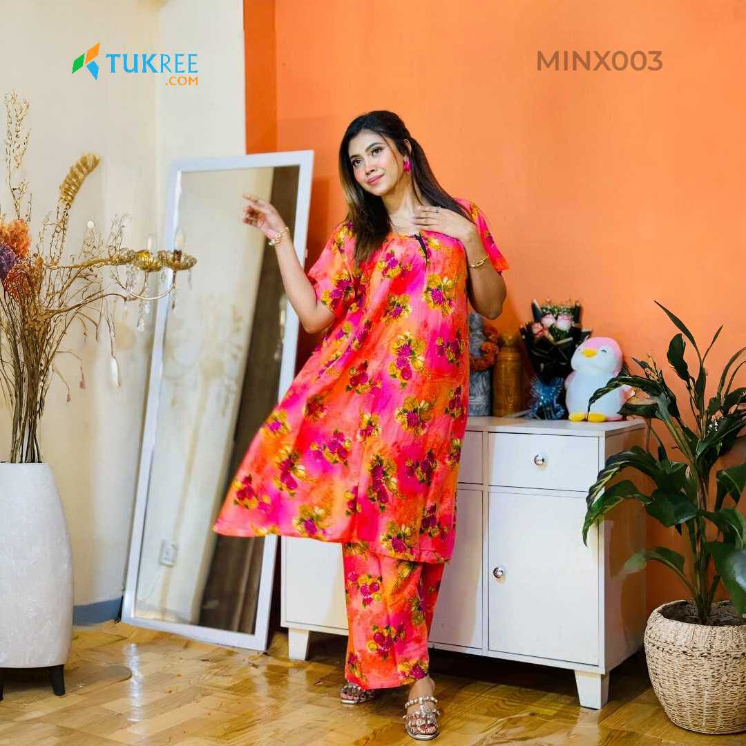 China,Linen,Long,Kaftan,Maxi,-,2Pcs,Combo,Pack