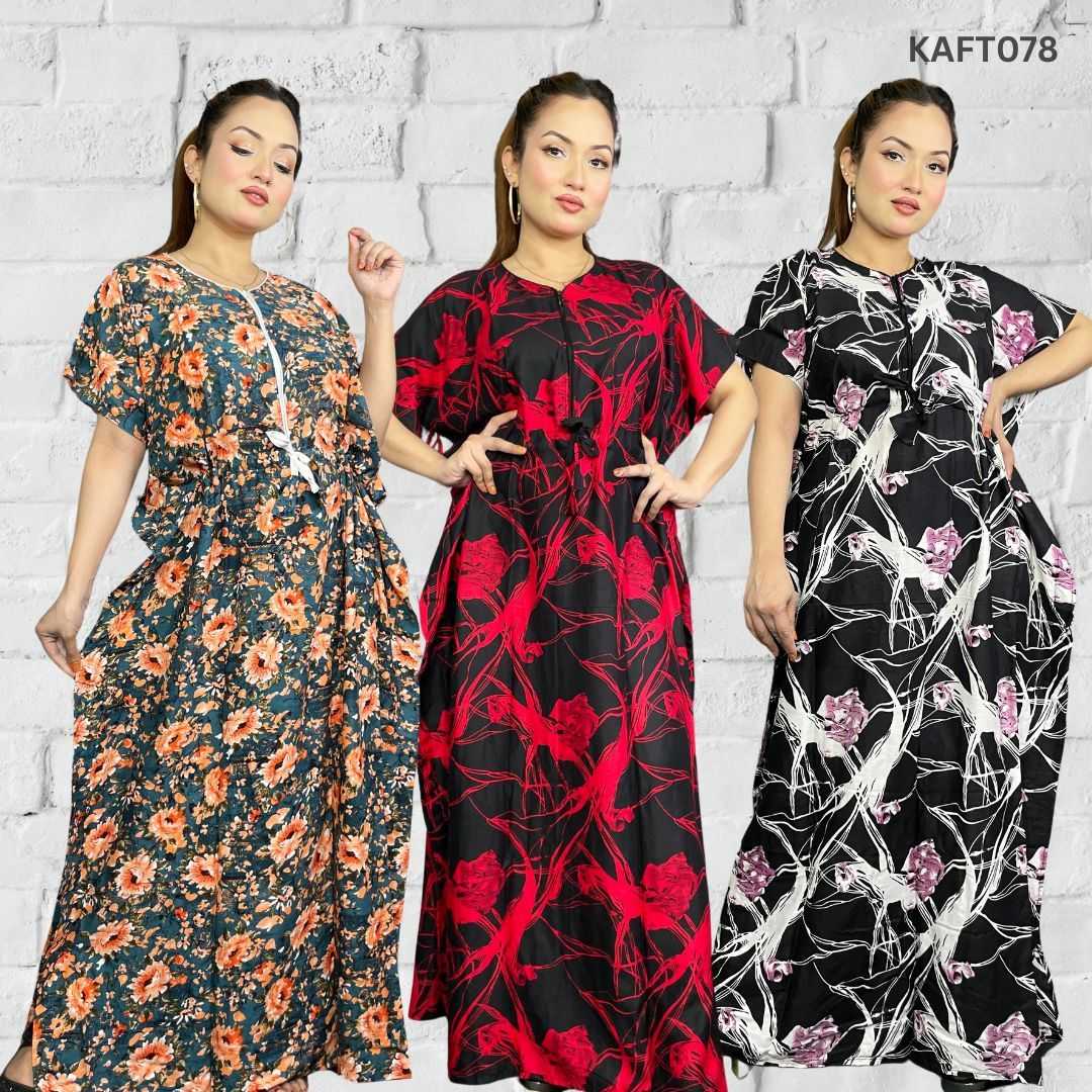 China,Linen,Long,Kaftan,Maxi,2Pcs,Combo,Pack
