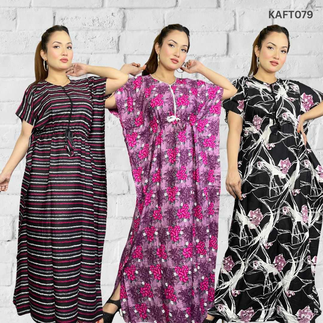 China,Linen,Long,Kaftan,Maxi,2Pcs,Combo,Pack