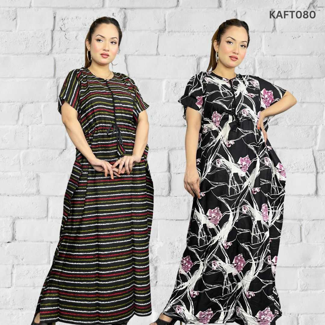 China,Linen,Long,Kaftan,Maxi,2Pcs,Combo,Pack