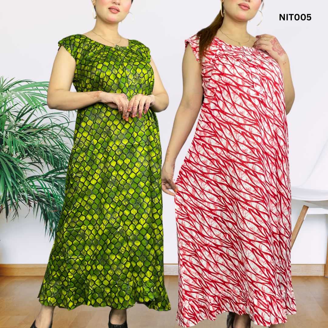 nightwear,voile,sleepwear,women-nightwear,flutter-sleeve,comfortable-nighty,kuchi-print,soft-fabric,night-dress,women-sleepwear